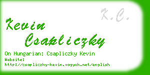 kevin csapliczky business card